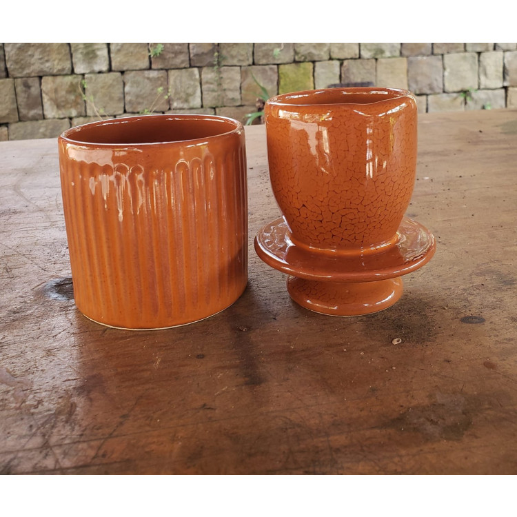 Manteigueira francesa terracota  - Imagem: 2