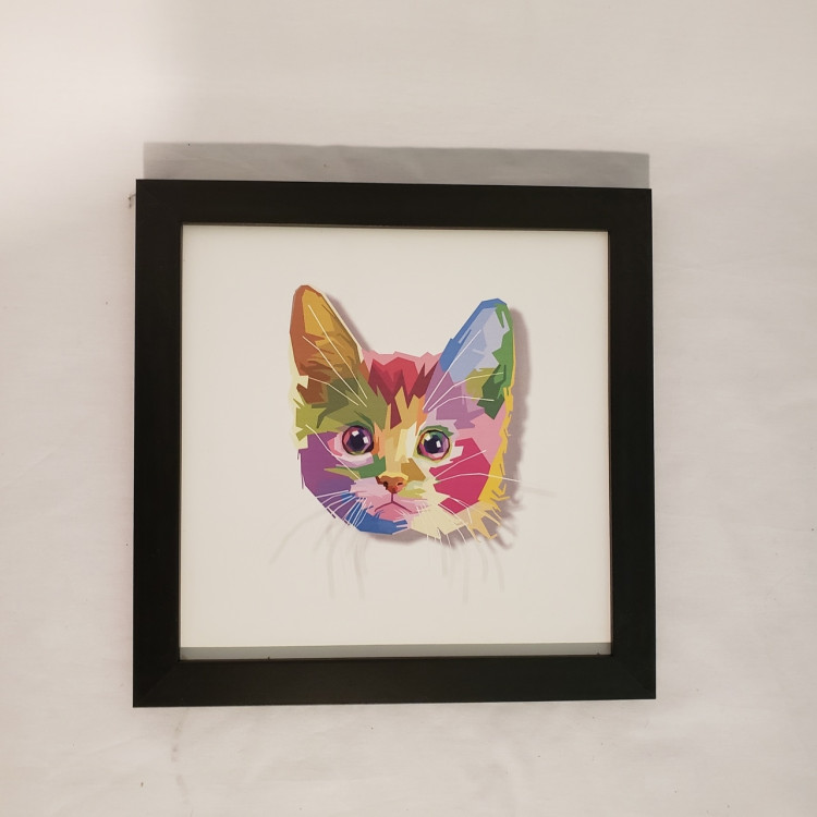 Quadro gato colorido II - Imagem: 1