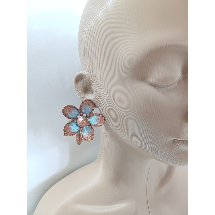 Brinco flor azul  - Imagem: 2