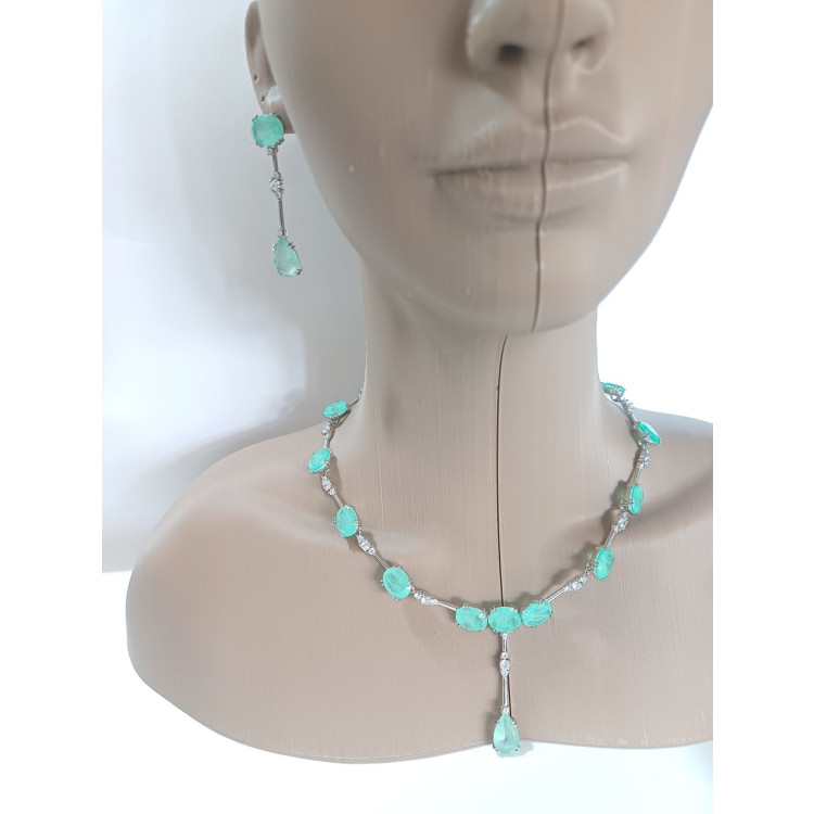 Conjunto folhado prata verde  - Imagem: 2