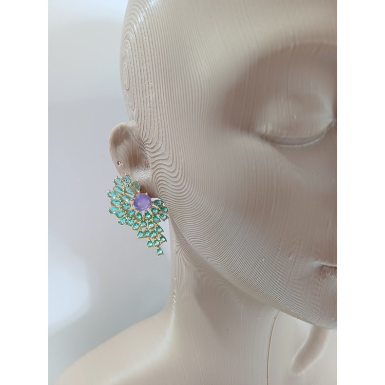 Brinco verde e roxo - Imagem: 2
