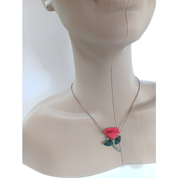 Colar pingente rosa vermelha  - Imagem: 3