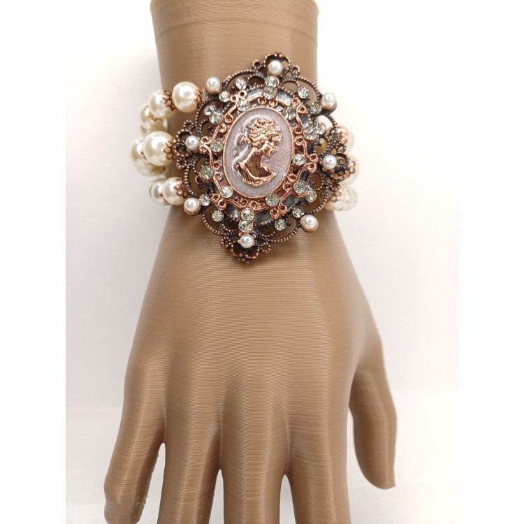 Pulseira pérolas camafeu - Imagem: 2