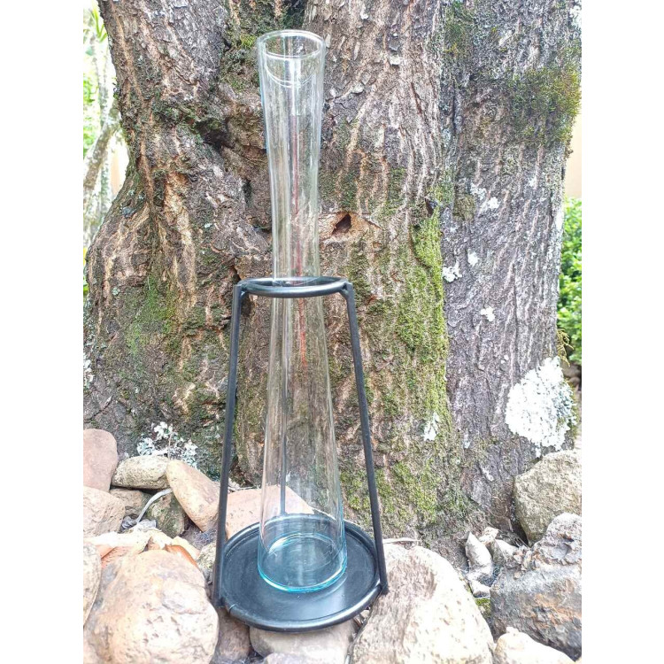 Vaso com suporte em metal P - Imagem: 2