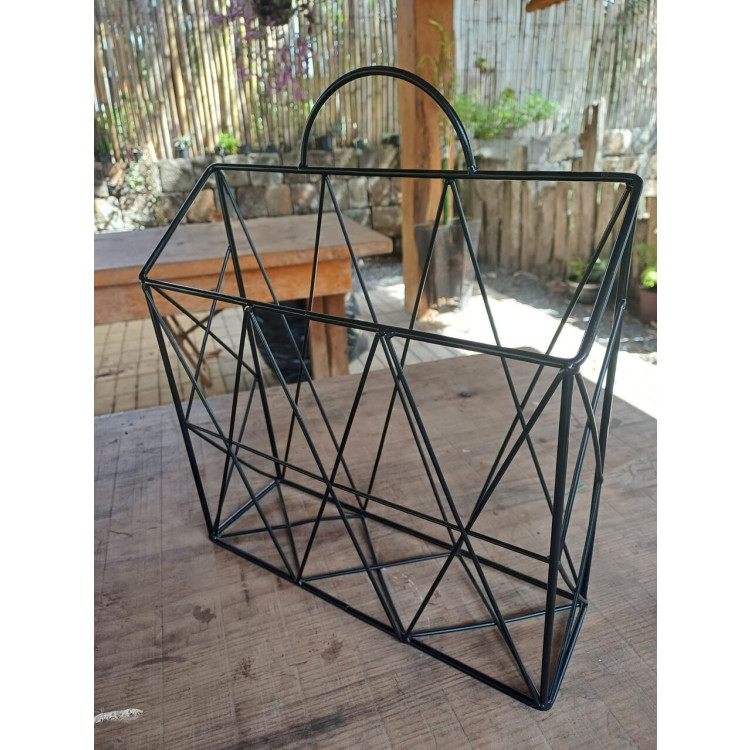 cesta de parede/chão preto - Imagem: 2