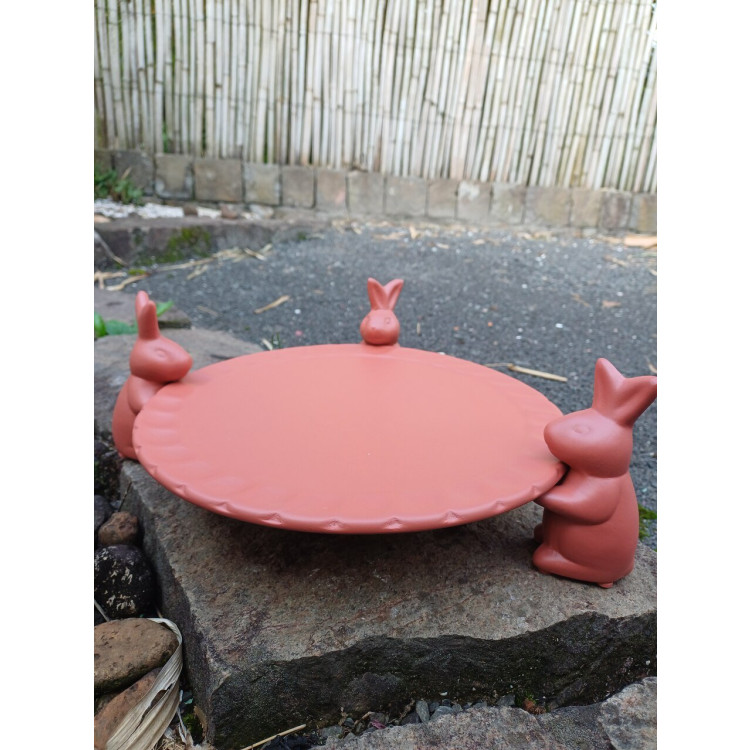 Boleira desmontável coelhos terracota fosco - Imagem: 3