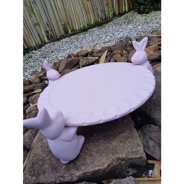 Boleira desmontável coelhos  rosa fosco - Imagem: 2