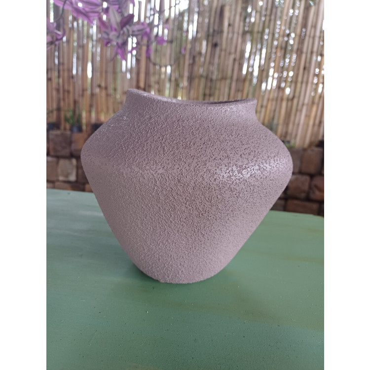 Vaso M marrom fosco texturizado fosco - Imagem: 2