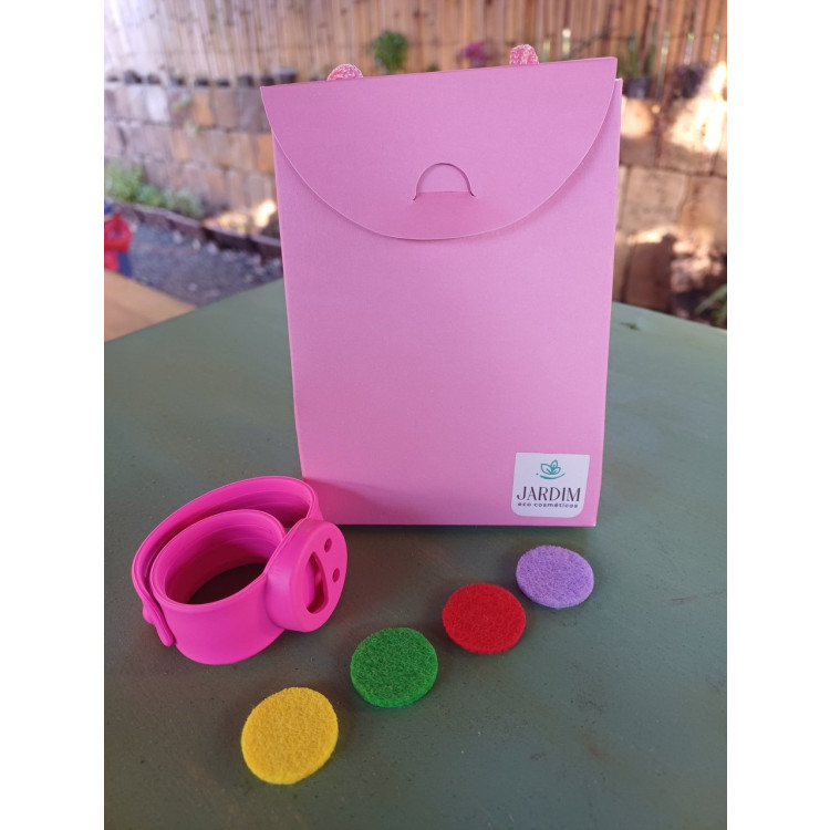 Pulseira aromaterapia infantil rosa - Imagem: 2