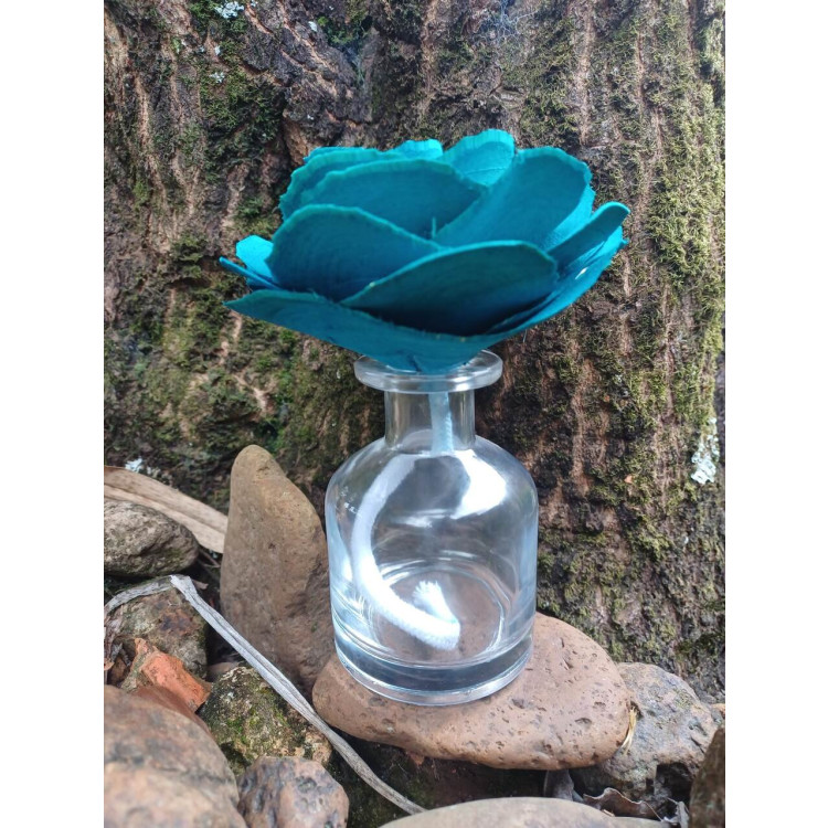 Difusor flor turquesa pavio  - Imagem: 3