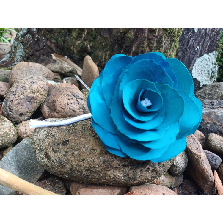 Difusor flor turquesa pavio  - Imagem: 2