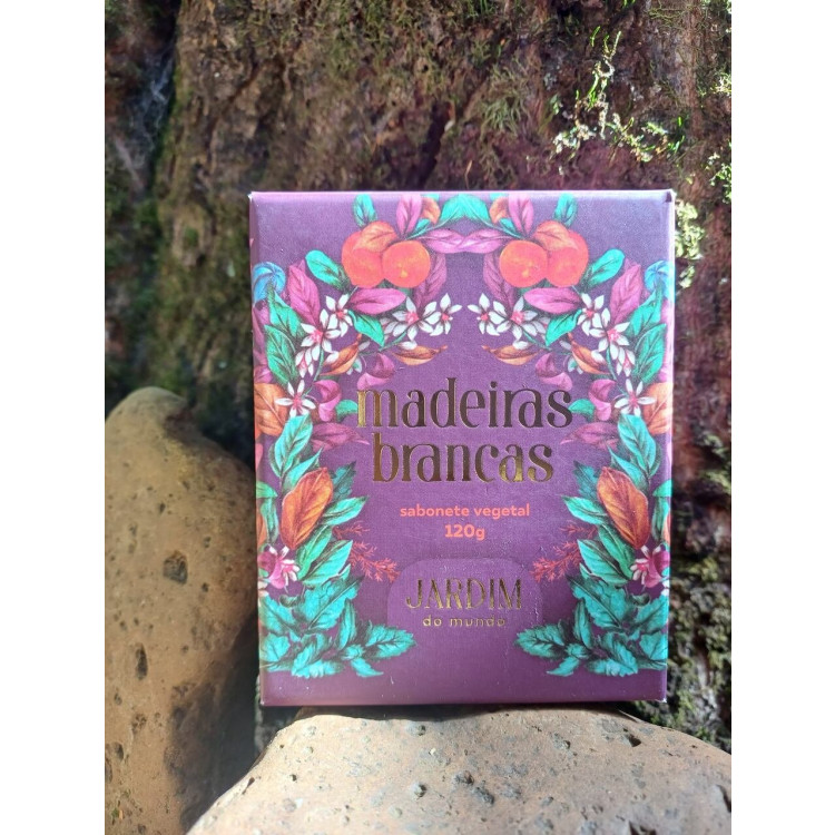 Sabonete Vegetal madeiras brancas - 120g - Imagem: 2