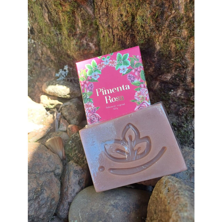 Sabonete Vegetal pimenta rosa - 120g - Imagem: 3