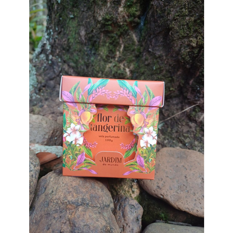 Vela perfumada flor de tangerina - 100g - Imagem: 4
