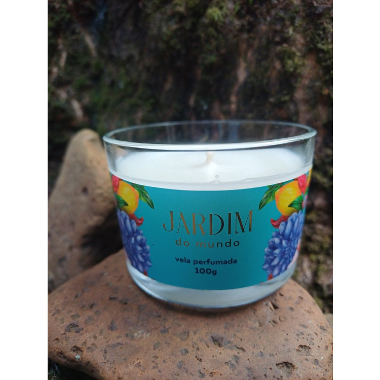 Vela perfumada dália turquesa - 100g - Imagem: 2