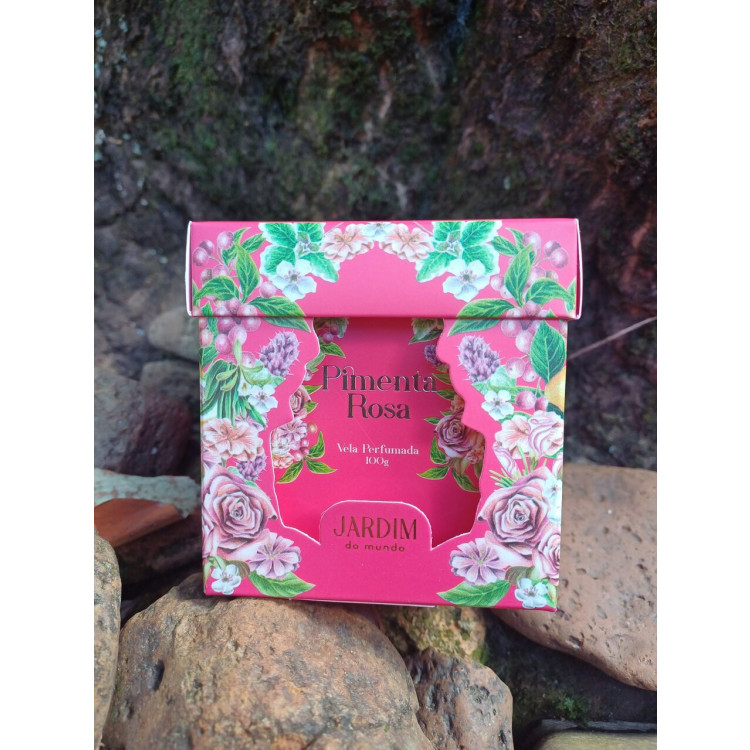Vela perfumada pimenta rosa - 100g - Imagem: 4