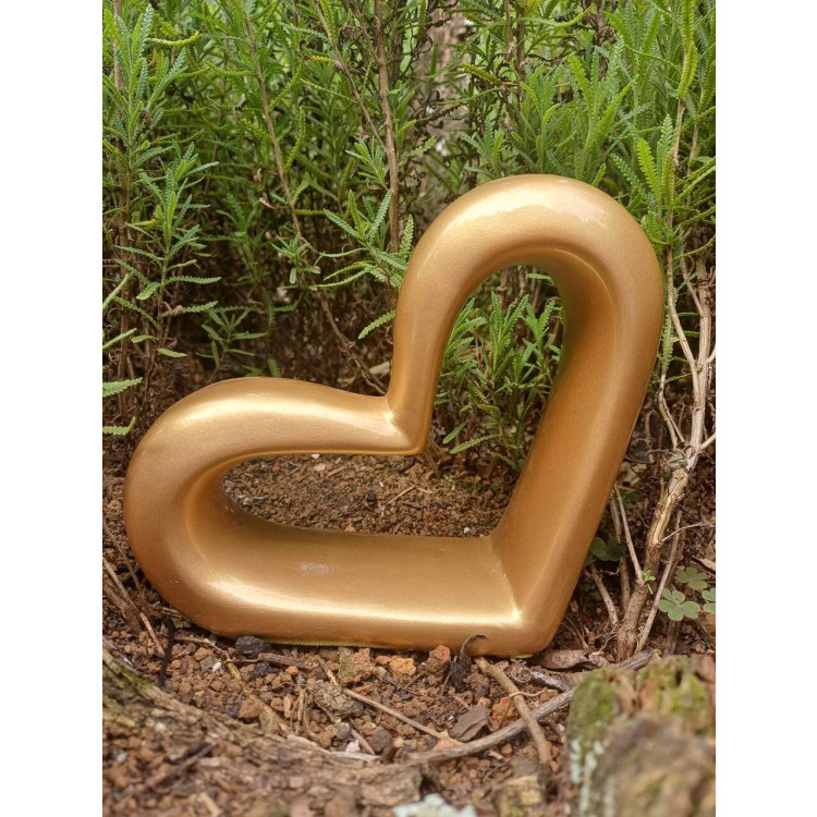 Coração vazado dourado  - Imagem: 2