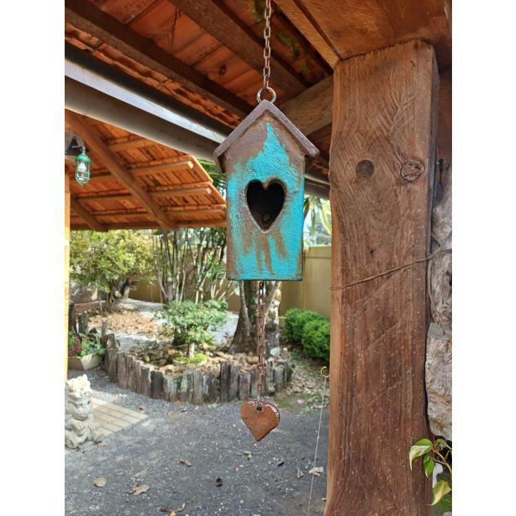 Mini casinha pendente azul - Imagem: 3