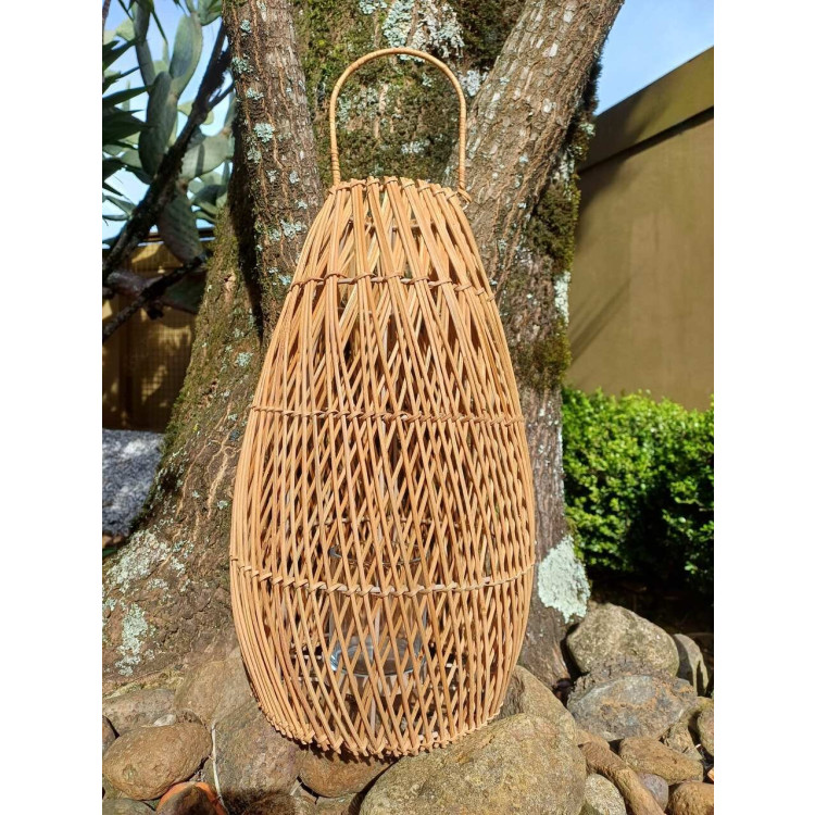Luminária oval bambu G  - Imagem: 2