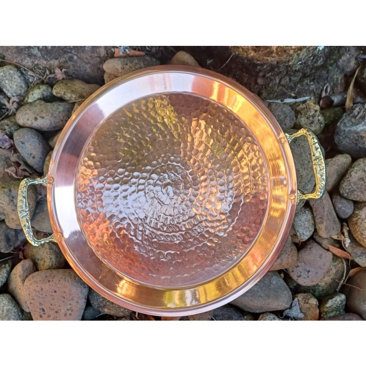 Bandeja em cobre e alças de bronze - Imagem: 2
