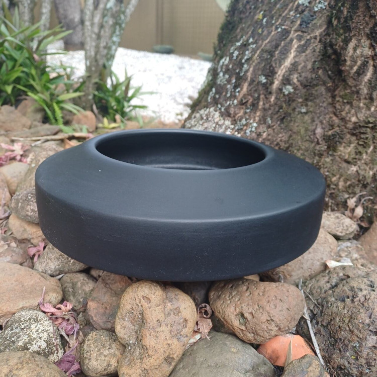 Vaso para ikebana shade preto matte - Imagem: 3