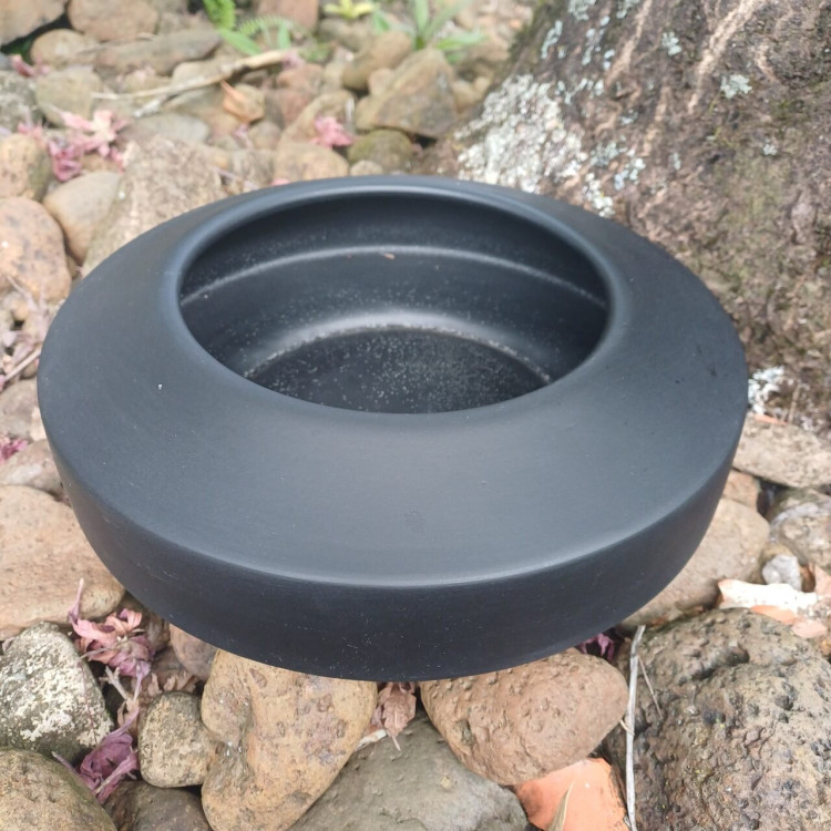 Vaso para ikebana shade preto matte - Imagem: 2