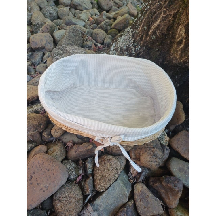 Cesta oval de fibra natural c/ foro - Imagem: 3