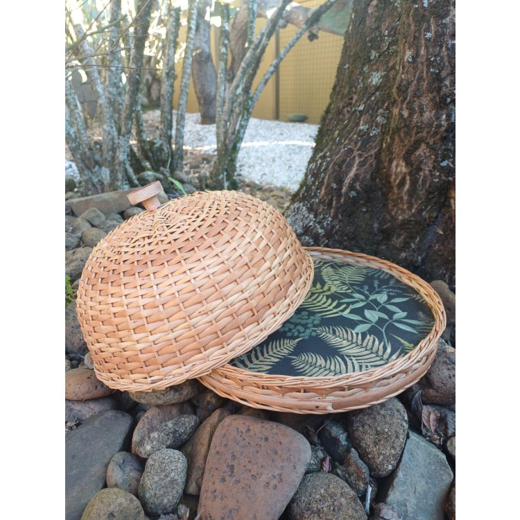 Boleira em fibra natural c/ tampa - Imagem: 3