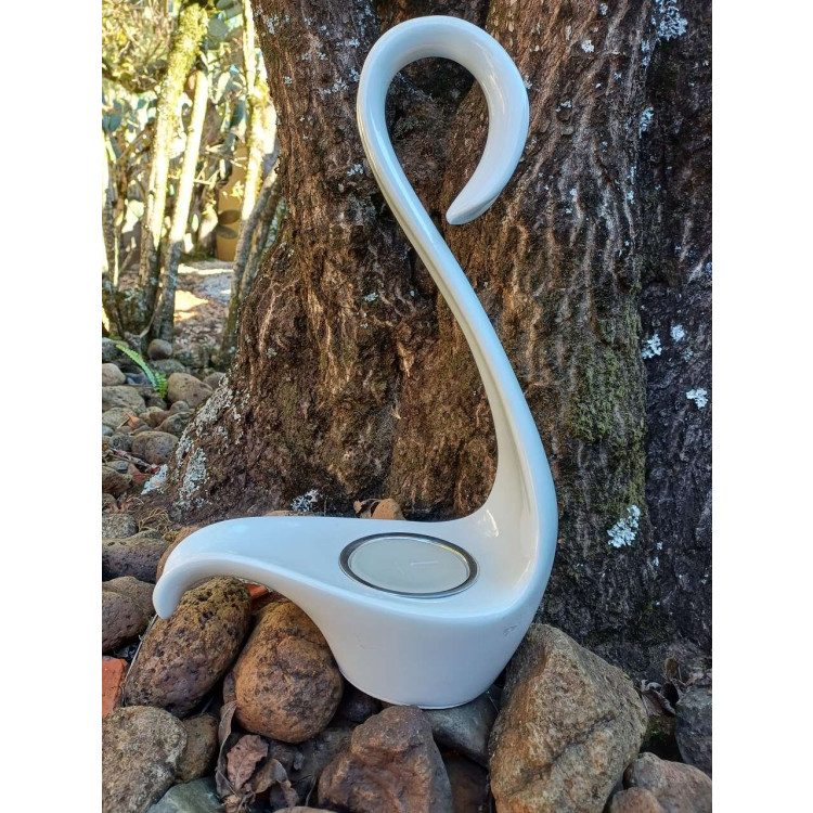 Castiçal cisne branco minimalista - Imagem: 2