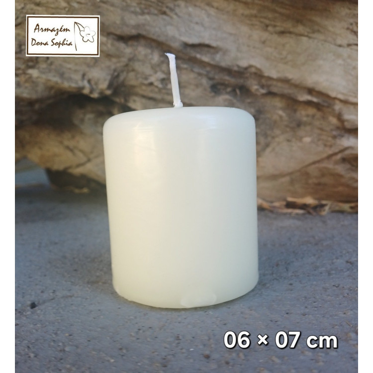 Vela pilar creme 06 x 07 cm - Imagem: 2