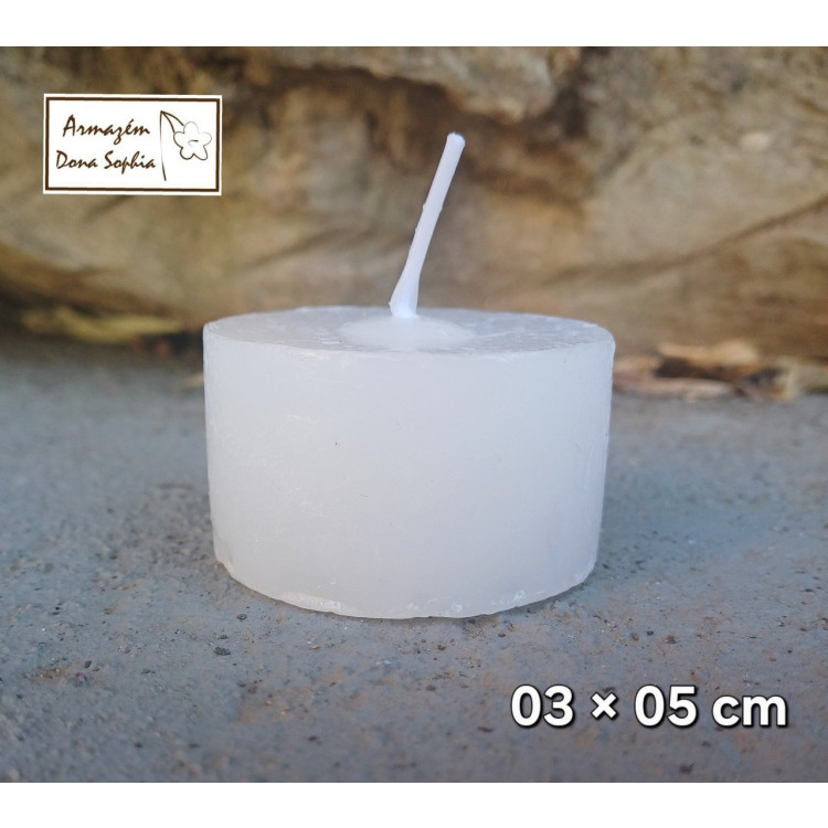 Vela pilar branca (sorvetinho) 03 x 05cm - Imagem: 2