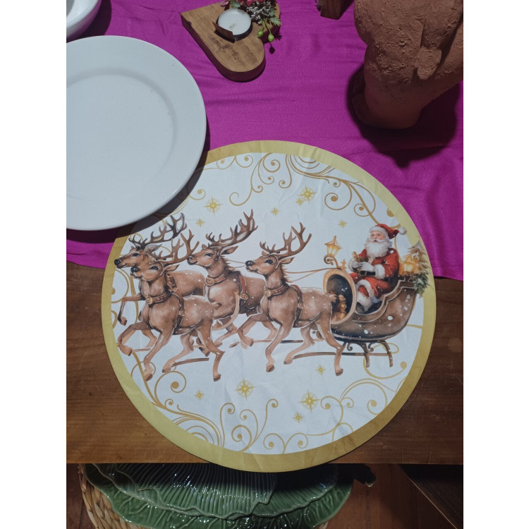 Capa para sousplat treno do papai noel - Imagem: 3