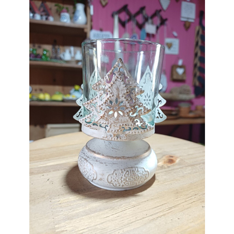 Porta velas c/ pé pinheirinho  - Imagem: 2