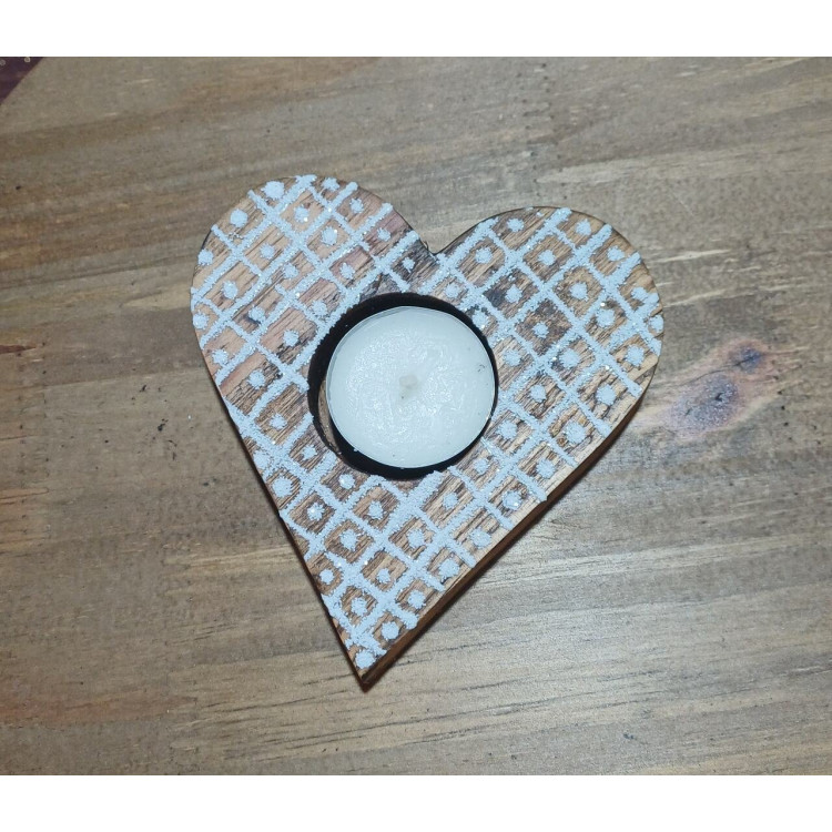 Porta vela coração linha biscoito - Imagem: 3 Porta vela coração linha biscoito - Imagem: 3