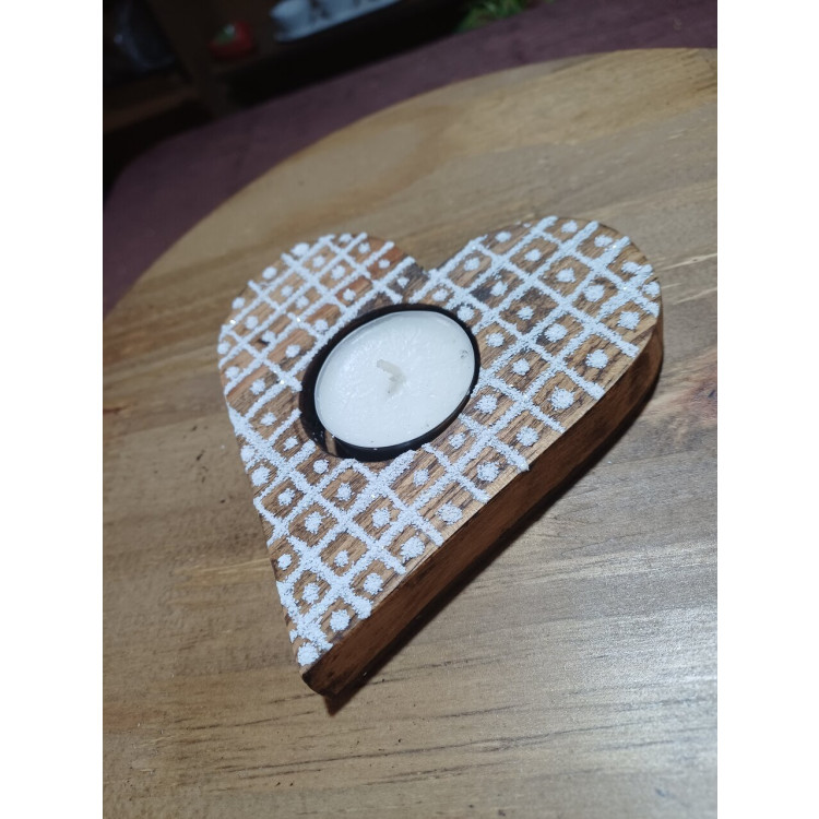 Porta vela coração linha biscoito - Imagem: 4 Porta vela coração linha biscoito - Imagem: 4