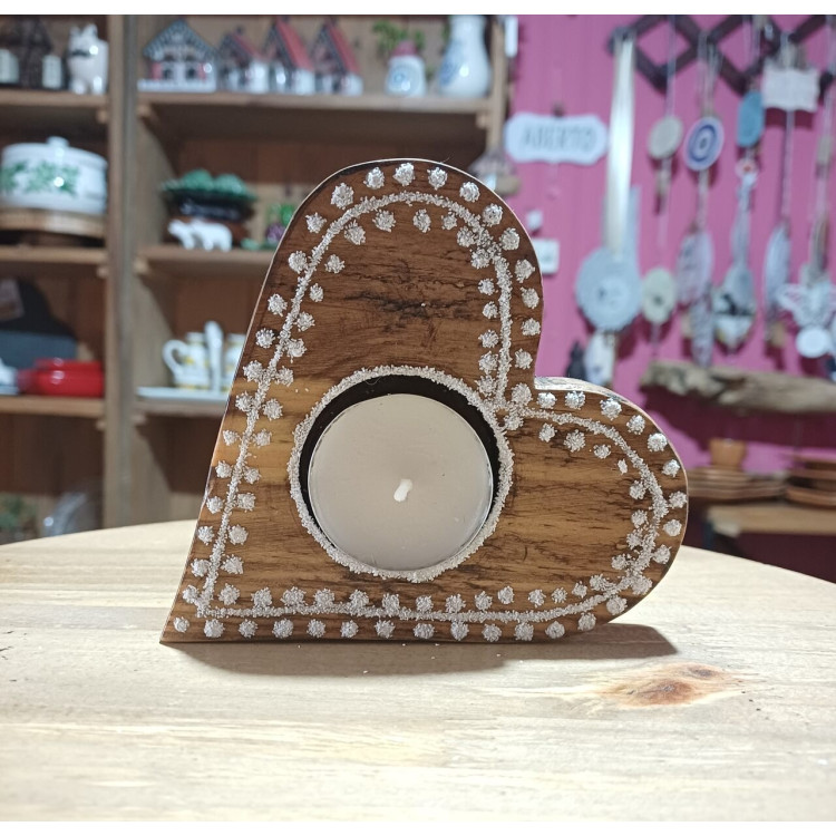 Porta vela coração linha biscoito contorno - Imagem: 2 Porta vela coração linha biscoito contorno - Imagem: 2