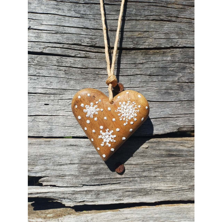 Mobile coração pão de mel flocos de neve - Imagem: 2