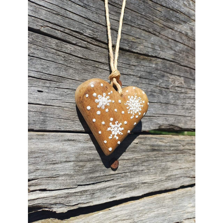 Mobile coração pão de mel flocos de neve - Imagem: 3