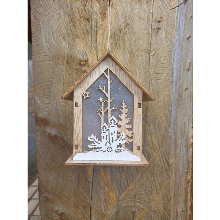 Casinha de natal com vela led - Imagem: 2 Casinha de natal com vela led - Imagem: 2