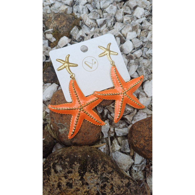 Brinco estrela do mar laranja  - Imagem: 3