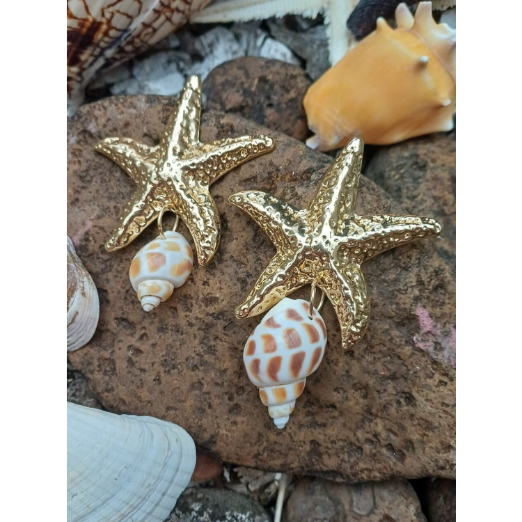 Brinco estrela do mar com concha - Imagem: 2