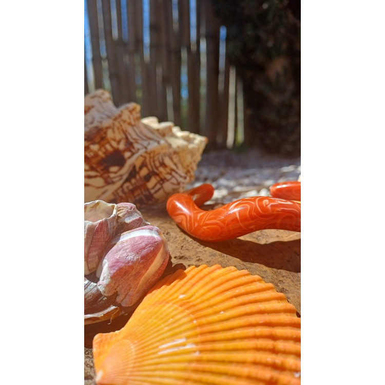 Pulseira Coral resina assimétrica  - Imagem: 4