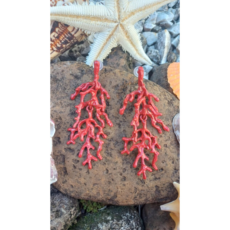 Brinco coral vermelho - Imagem: 3