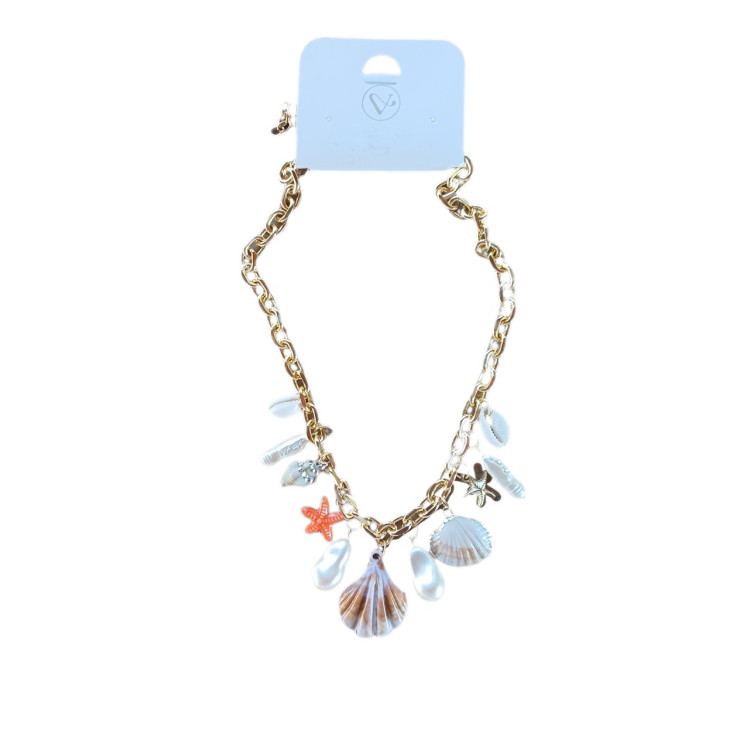 Colar mar dourado estrela laranja  - Imagem: 1