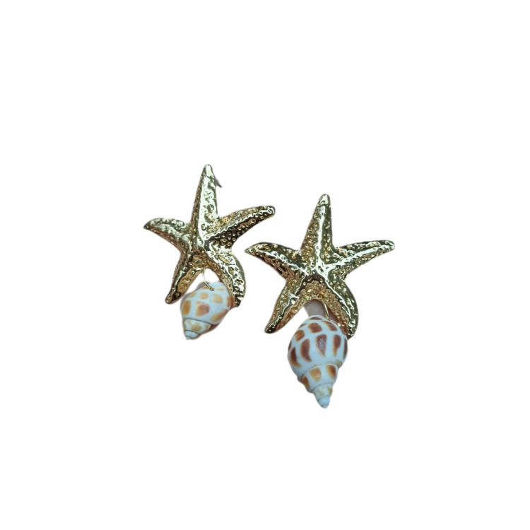 Brinco estrela do mar com concha - Imagem: 1
