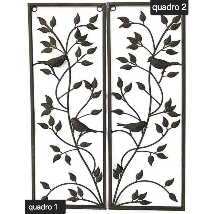 quadro em metal pássaros  - Imagem: 1