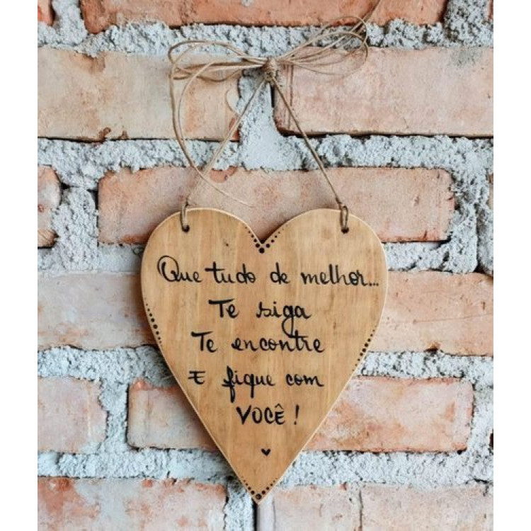 placa coração com dizer  - Imagem: 2