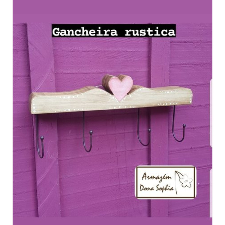 gancheira de coração rosa  - Imagem: 2