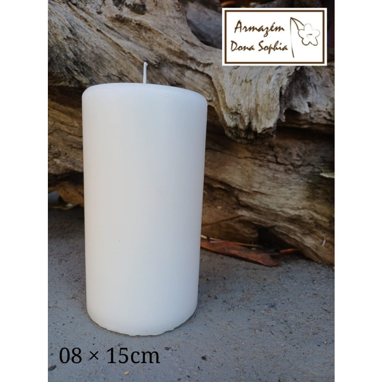 Vela pilar branca 08 x 15 cm  - Imagem: 2
