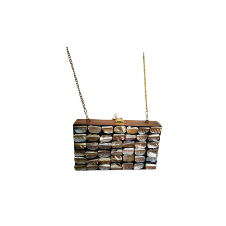 bolsa em madeira com madrepérola  - Imagem: 1